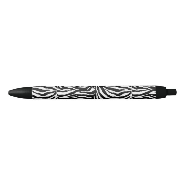 Black and white zebra patterned ink pen (Front)
