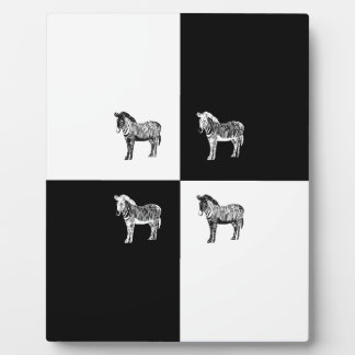 Black and white zebra plaque
