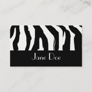 Black and white Zebra Print Business Cards