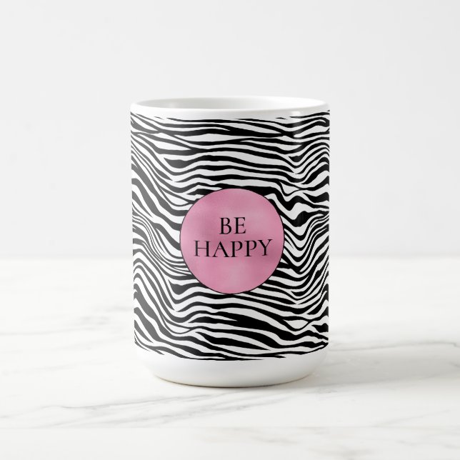 Black and White Zebra Print Coffee Mug (Center)