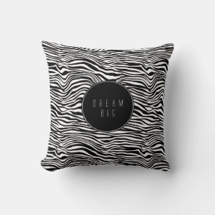 Black and White Zebra Print Cushion