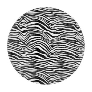 Black and White Zebra Print Cutting Board
