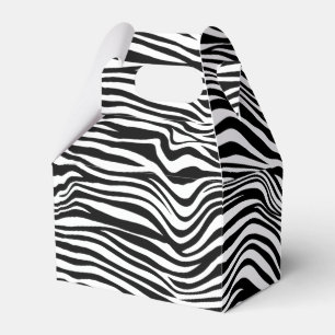 Black and White Zebra Print Favour Box
