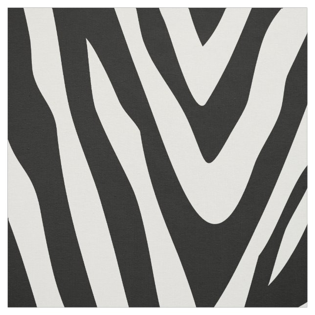 Black and White Zebra Print Large Scale Fabric (Swatch)