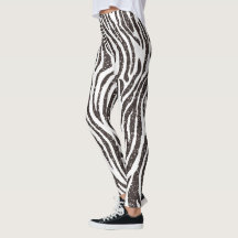 Black and White Zebra Print Leggings