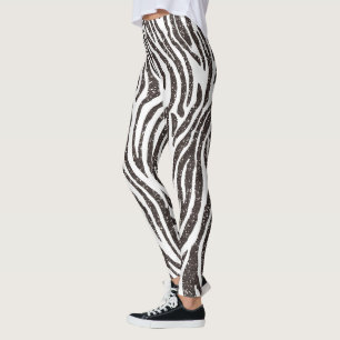 Black and White Zebra Print Leggings