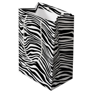 Black and White Zebra Print Medium Gift Bag