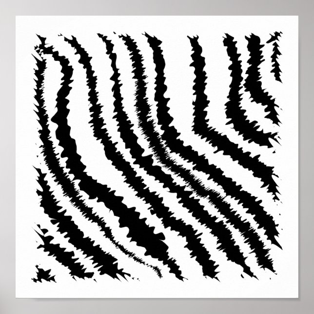 Black and White Zebra Print Pattern. (Front)