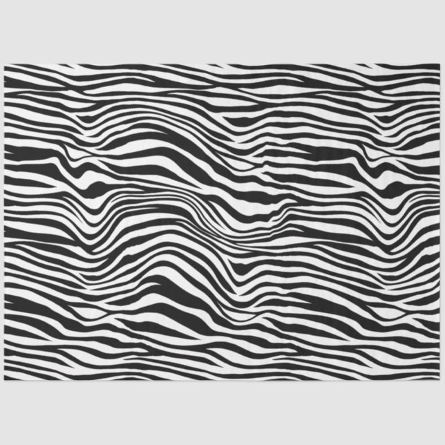 Black and White Zebra Print Tissue Paper (Front)
