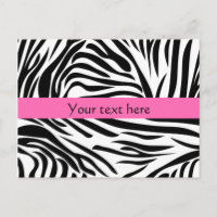 Black and White Zebra Print with Hot Pink