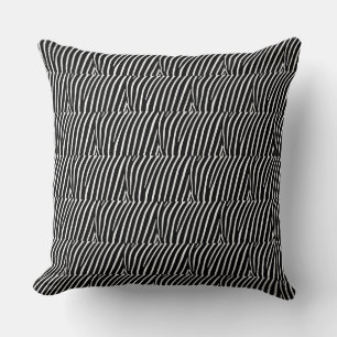 Black and White Zebra Stripe Cushion