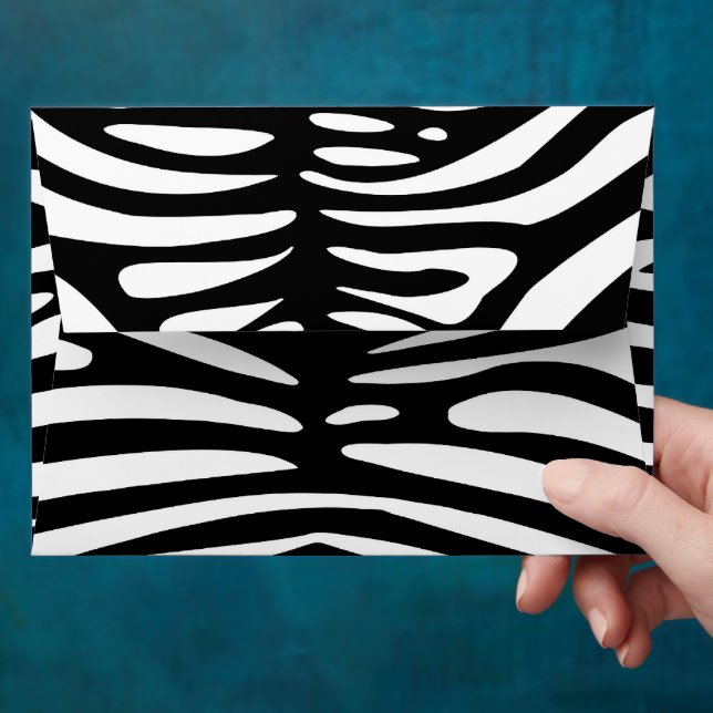 Black and White Zebra Stripe Envelopes (Hand)