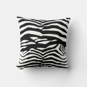 Black And White Zebra Stripes Cushion