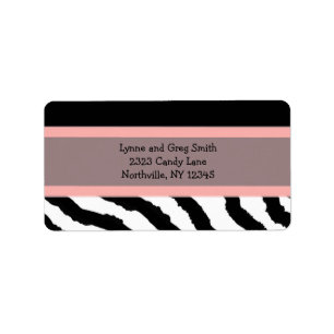 Black and White Zebra Stripes Label