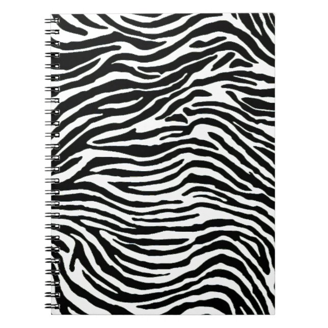 black and white zebra stripes notebook (Front)
