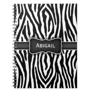 Black and White Zebra Stripes Notebook