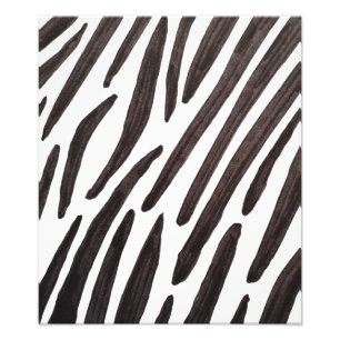 Black and white zebra stripes photo print