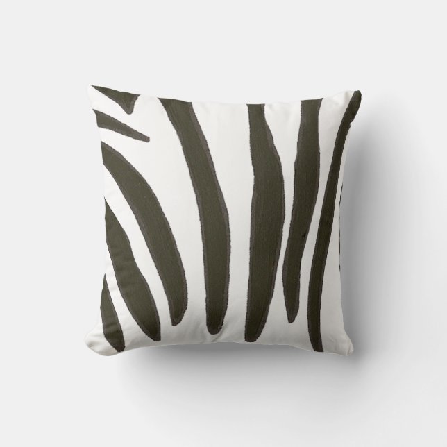Black and white Zebra Stripes Pillow (Front)
