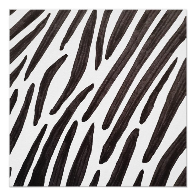 Black and white zebra stripes poster (Front)
