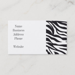 Black and White Zebra Stripes Print Pattern Gifts Business Card