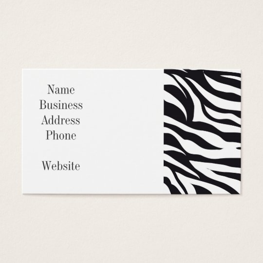 Black and White Zebra Stripes Print Pattern Gifts Business Card