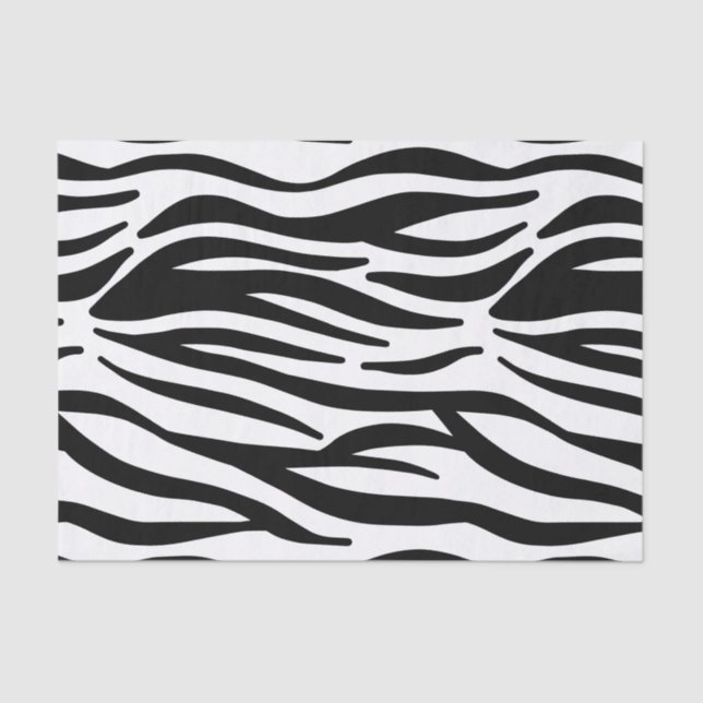 Black and White Zebra Stripes Tissue Paper (Front)