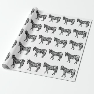 Black and White Zebra Wrapping Paper