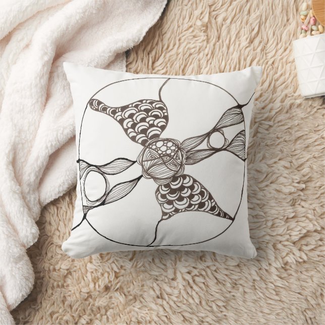 Black and white Zen design Cushion (Blanket)