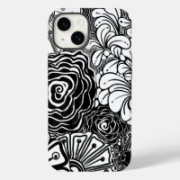 Black And White Zen Floral Patterned Drawing