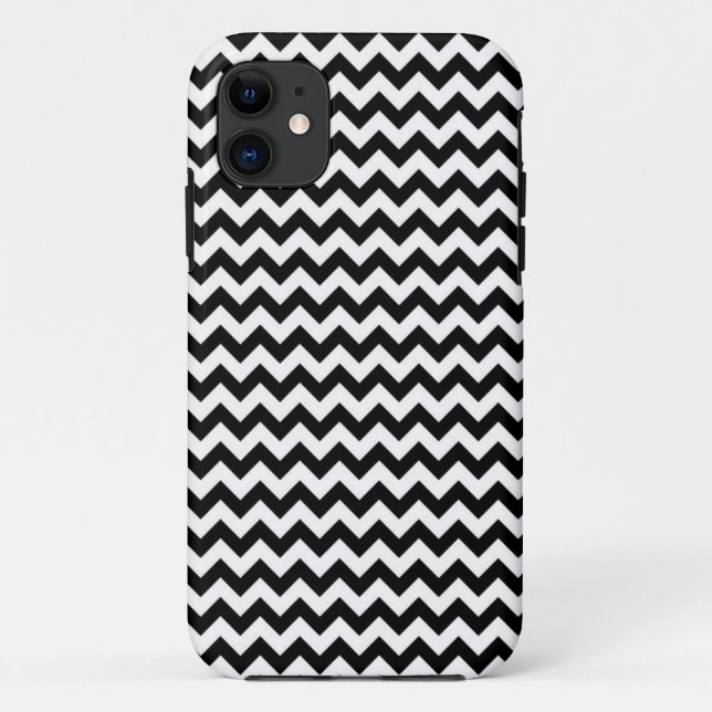 Black and White Zig Zag Chevron Case-Mate iPhone C Case (Back)