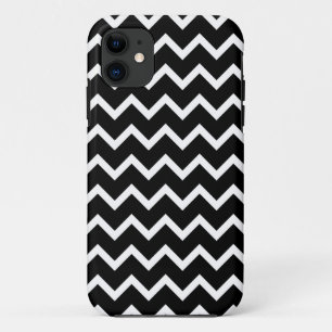 Black and White Zig Zag Pattern. iPhone 11 Case