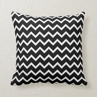 Black and White Zig Zag Pattern. Cushion