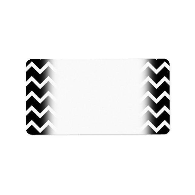 Black and White Zig Zag Pattern. Label (Front)
