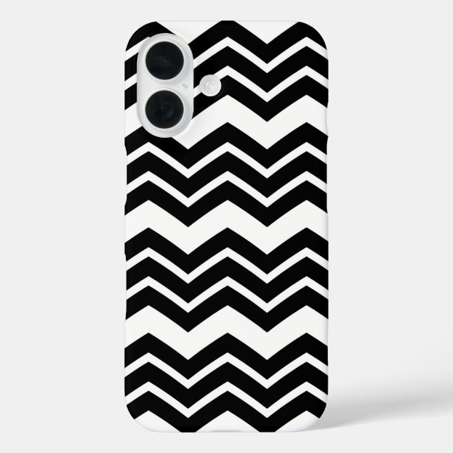 Black And White ZigZag Chevron Design  Case-Mate iPhone Case (Back)
