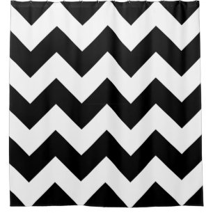 Black and White Zigzag Chevron Shower Curtains