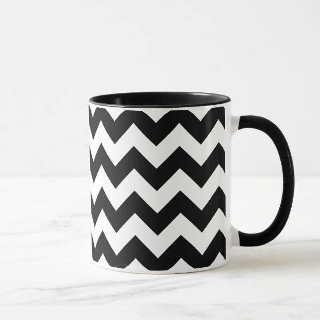Black and White Zigzag Mug (Right)