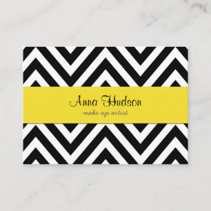 Black and White Zigzag Pattern, Chevron Pattern Business Card