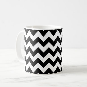 Black and White Zigzag Pattern, Chevron Pattern Coffee Mug