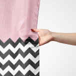 Black and White Zigzag Pattern, Chevron, Pink Scarf<br><div class="desc">Elegant,  stylish and sophisticated zigzag (chevron) pattern in black and white colour on pink background. Modern and trendy gift,  perfect for the zigzag lover in your life.</div>