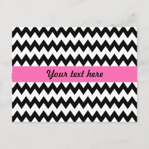 Black and White Zigzag Postcard