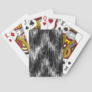 Black-and-white zigzag strokes playing cards