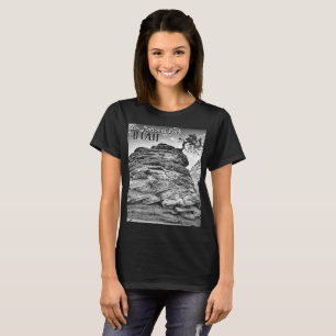 Black and White Zion Bonsai Tree Landscape Photo T-Shirt