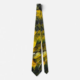 Black and Yellow Abstract Art Tie