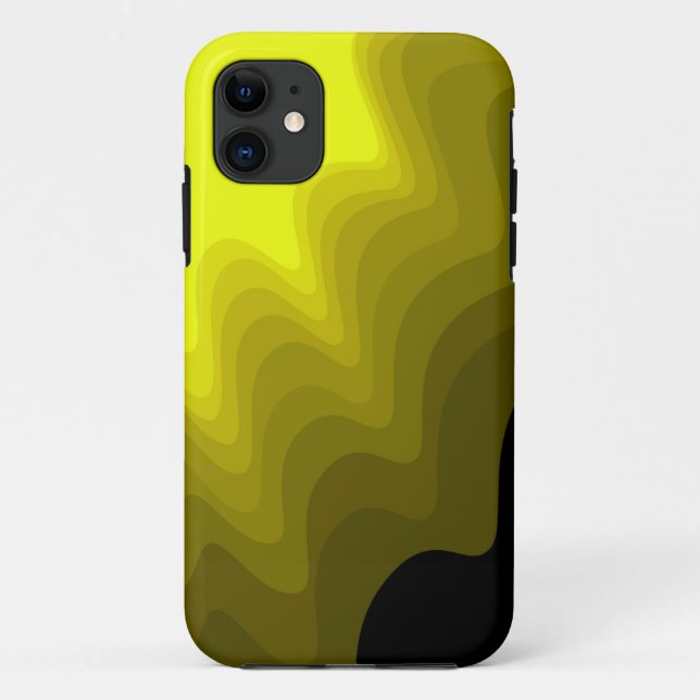 Black and yellow abstract pattern painting Case-Mate iPhone case (Back)