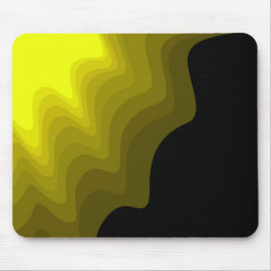 Black and yellow abstract pattern painting  mouse mat