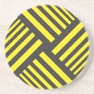 BLACK AND YELLOW BACKGROUND COASTER