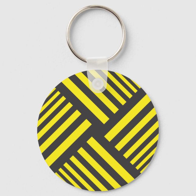 BLACK AND YELLOW BACKGROUND KEY RING (Front)
