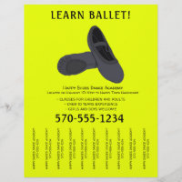 Black and Yellow Ballet Dance Tear Off Strips