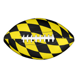 Black and Yellow Bavaria Diamond Flag Pattern American Football