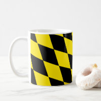 Black and Yellow Bavaria Diamond Flag Pattern